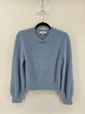 Wayf Light Blue Fuzzy Crewneck Sweater